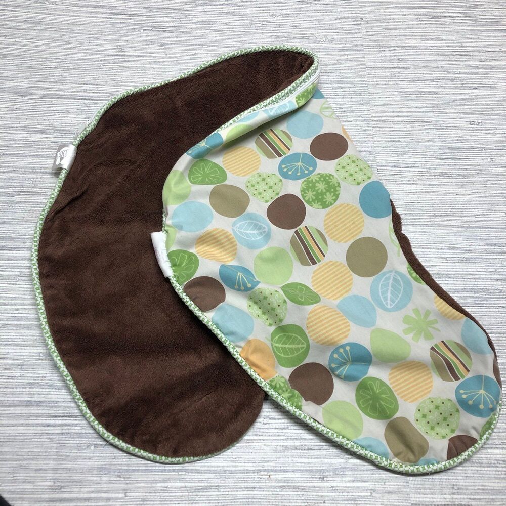 Boppy nursing pillow cover polka dot plush gender neutral green, blue, browns - Picture 5 of 5